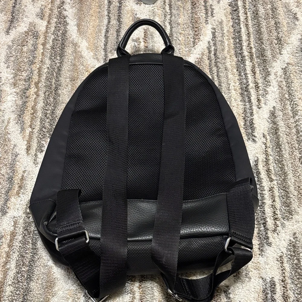 Calvin Klein Black Men's Backpack with Textured Front Flap